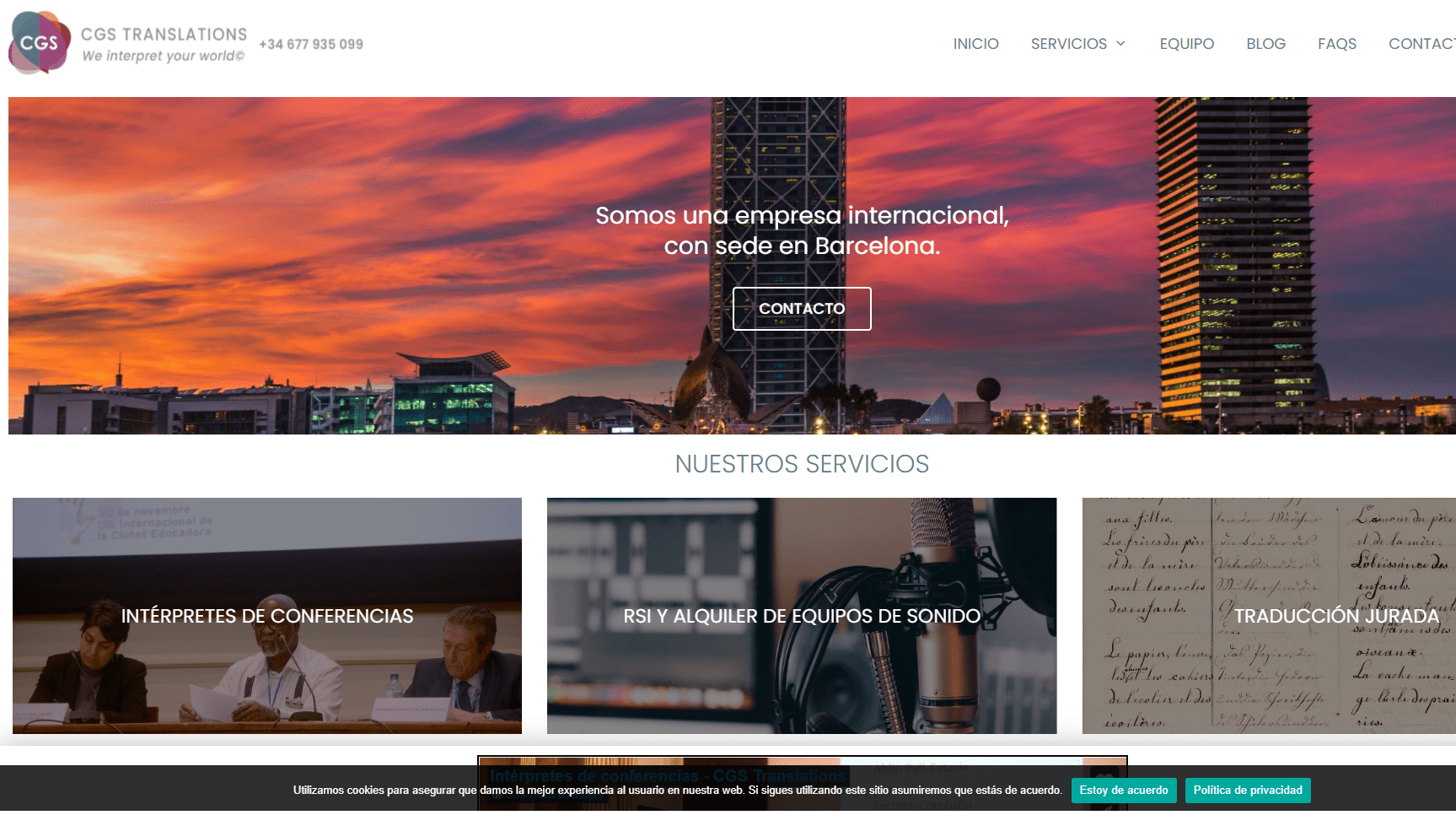 Desarrollo web traductores